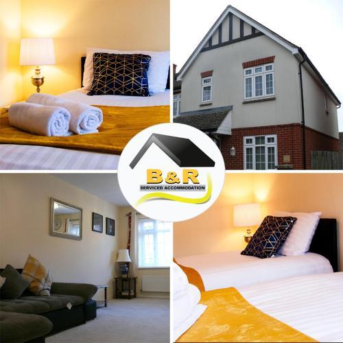 B And R Serviced Accommodation, 3 Bedroom House With Free Parking, Wi-fi And 4k Smart Tv, Barnar, Amesbury, 